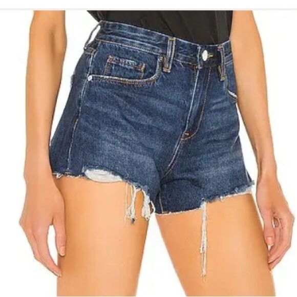 NWT Blank NYC the Barrow vintage high rise denim shorts size 30 distressed - Picture 1 of 9